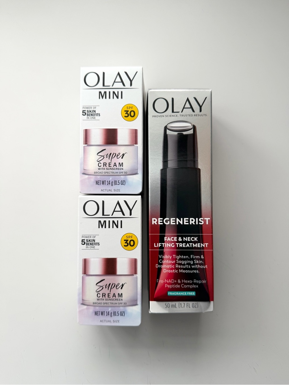 Olay Super Cream and Olay Regenerist Face and Neck Lifting Treatment
